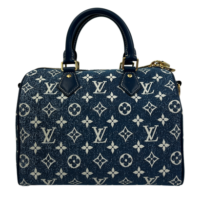 Speedy 30, 2.200&euro;, Bolso, Azul, Textil - Denim, Vista frontal
